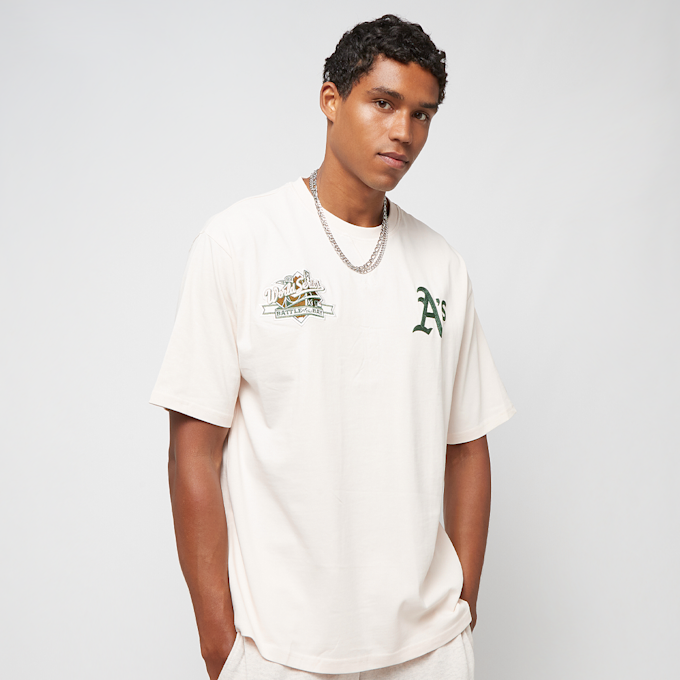 New Era MLB Oakland World Series Back Wordmark Oversized Tee bege 23309 2