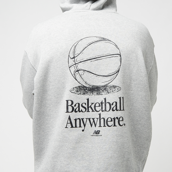 New Balance Hoops Fleece Hoodie grijs 23650 4