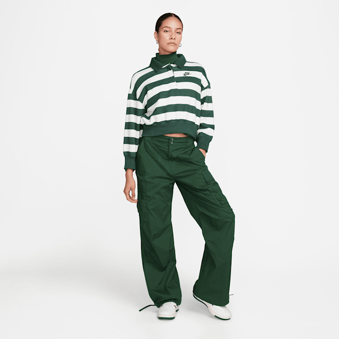 Nike   Sportswear Woven Loose Pants High-Waisted Swoosh zelena 23912 6