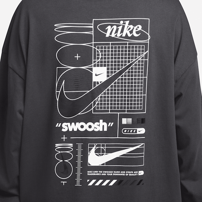 Nike Sportswear Long Sleeve T-Shirt Print cinzento 23914 6