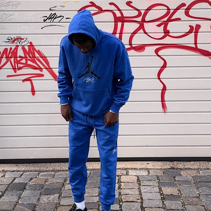 Jordan Essential Fleece Baseline Hoodie niebieski 23966 6