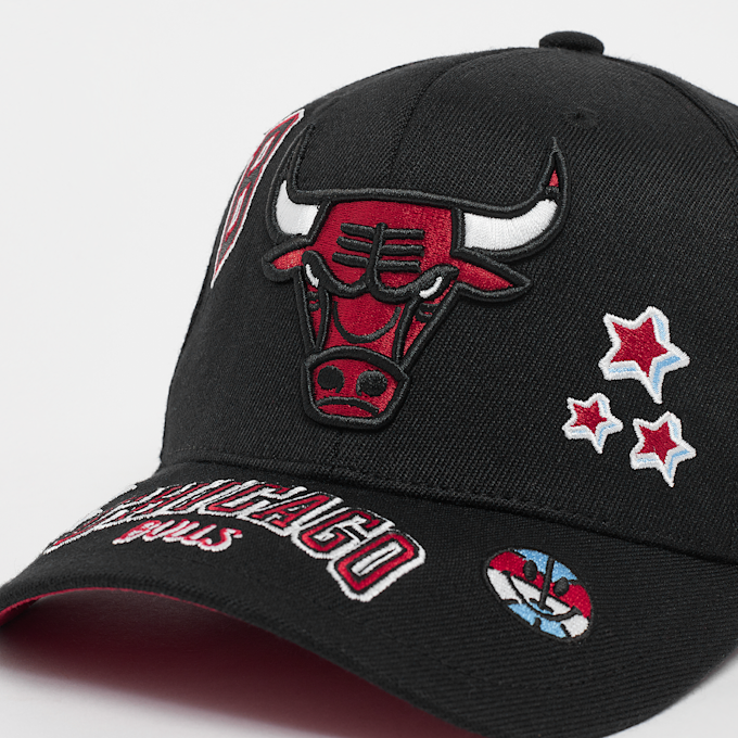 Mitchell & Ness Classic Red Snapback Patch NBA Chicago Bulls schwarz 24368 5
