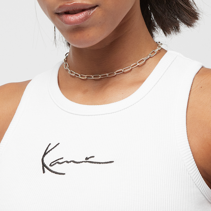Karl Kani Small Signature Essential Racer Rib Top branco 24388 3