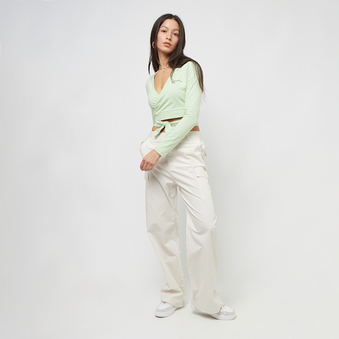 Karl Kani Chest Signature Essential Short Laced Longsleeve zielony 24392 4