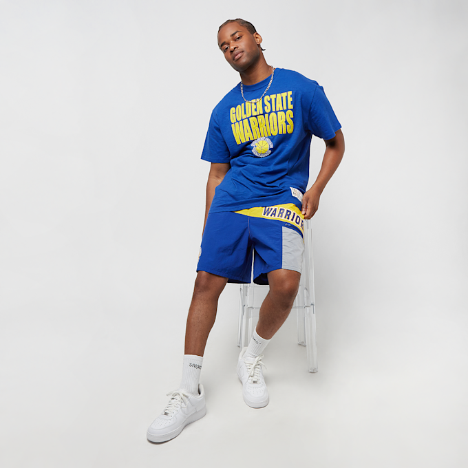 Mitchell & Ness NBA Nylon Utility Short Golden State Warriors blauw 24397 6