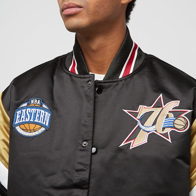Mitchell & Ness NBA Heavyweight Satin Jacket Philadelphia 76ers schwarz 24401 3