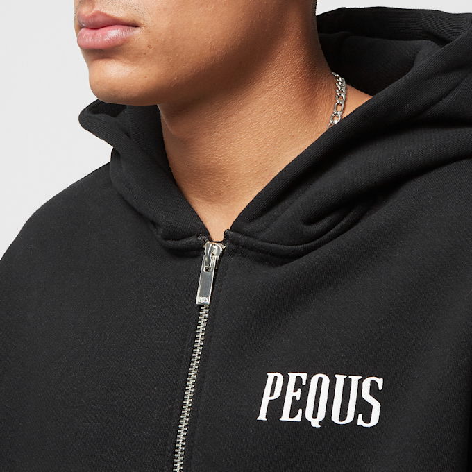 PEQUS Island of Heartbreaks Chrom Zip Hoodie noir 24462 3