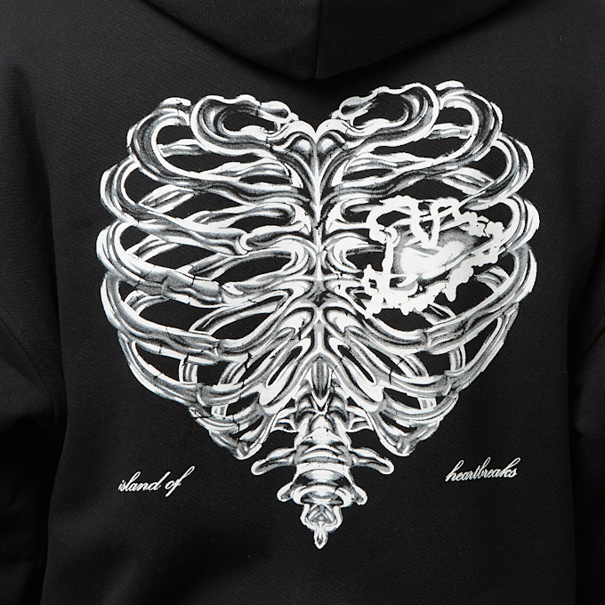 PEQUS Island of Heartbreaks Chrom Zip Hoodie noir 24462 4