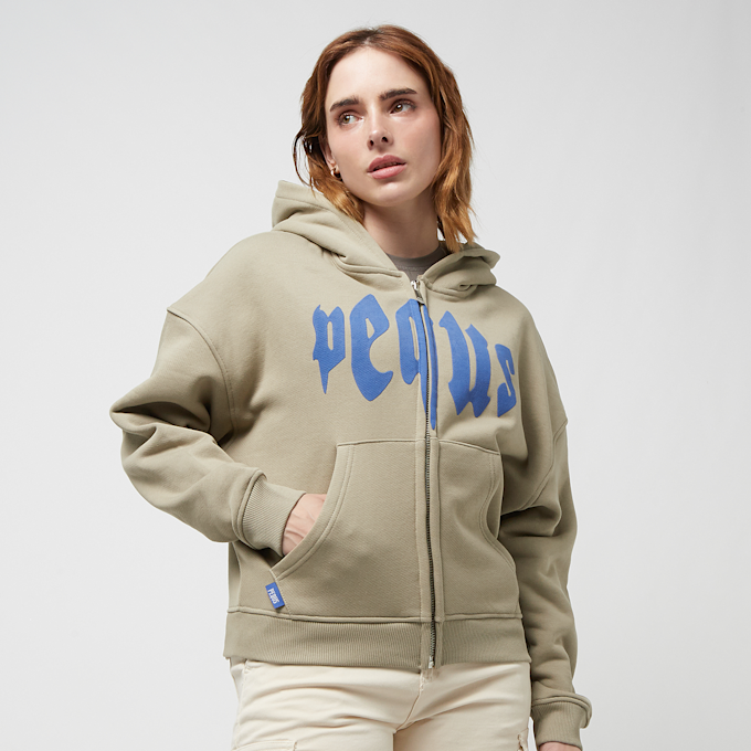 PEQUS Cropped Mythic Logo Zip Hoodie bež 24479 1