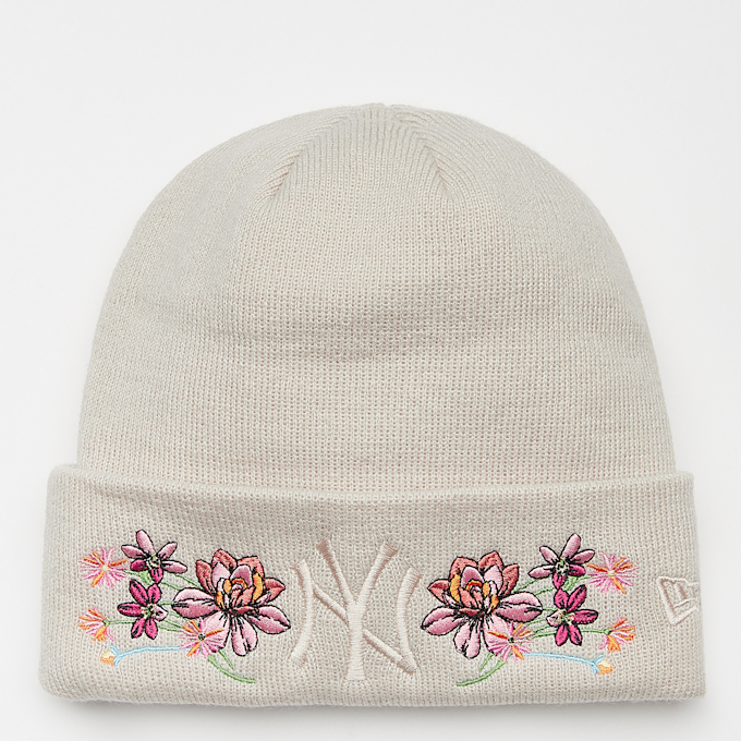New Era Female Floral Cuff Beanie MLB New York Yankees bege 24532 1
