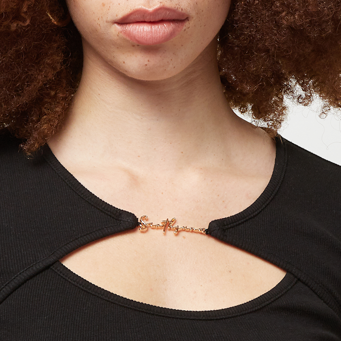 Sixth June Longsleeve Cut Out Dress Jewelry preto 24582 3