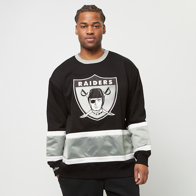 Mitchell & Ness NFL Satin Insert Fleece Crew Oakland Raiders preto 24598 1