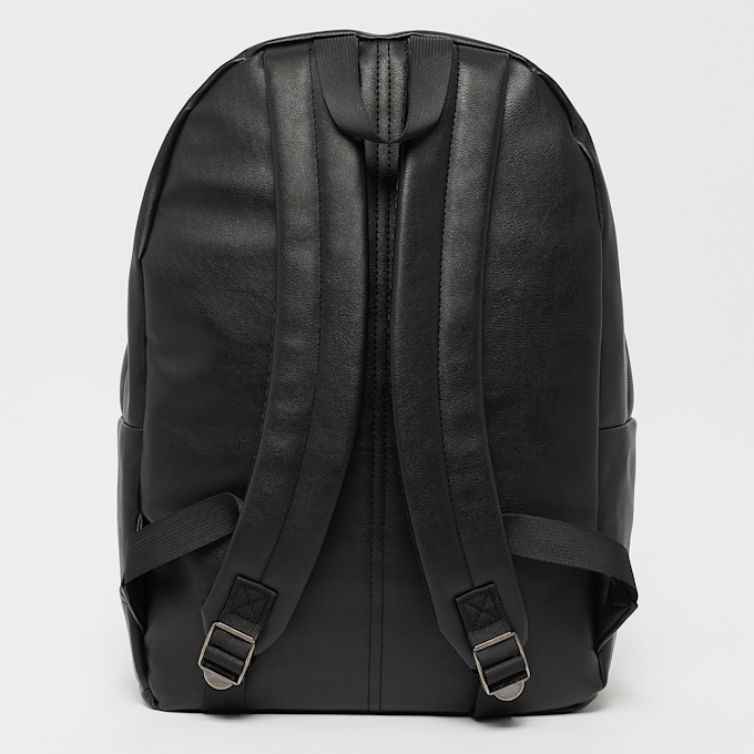 SNIPES Metal Badge Basic Logo Fake Leather Backpack cinzento 24600 3