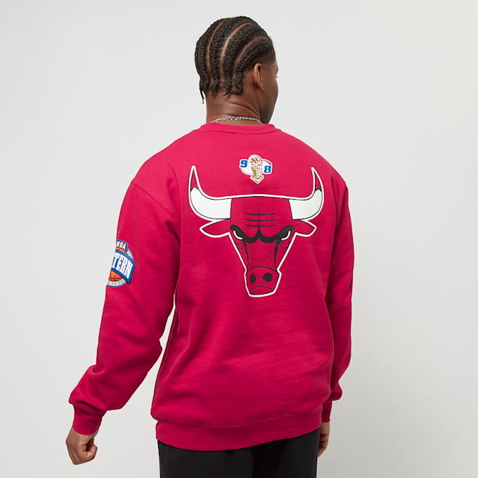 Mitchell & Ness NBA There And Back Fleece Crew Chicago Bulls rot 24605 1