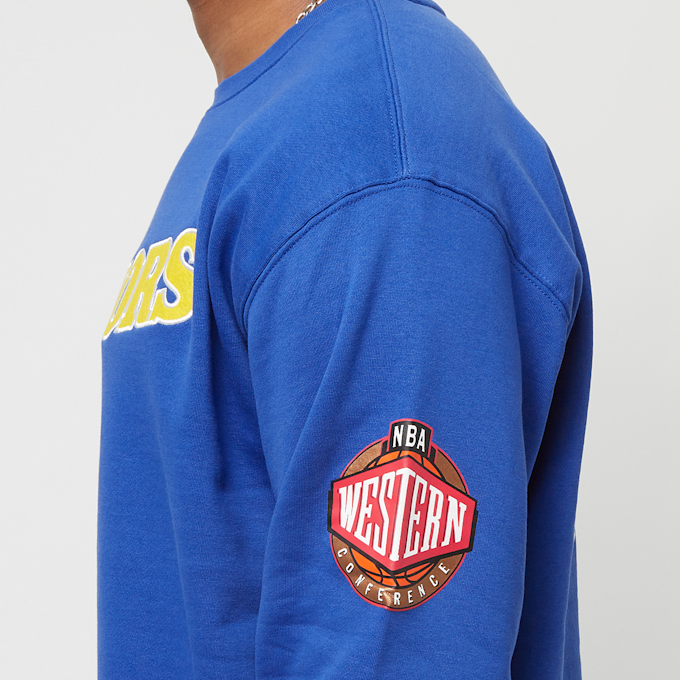 Mitchell & Ness NBA There And Back Fleece Crew Golden State Warriors azul 24606 4