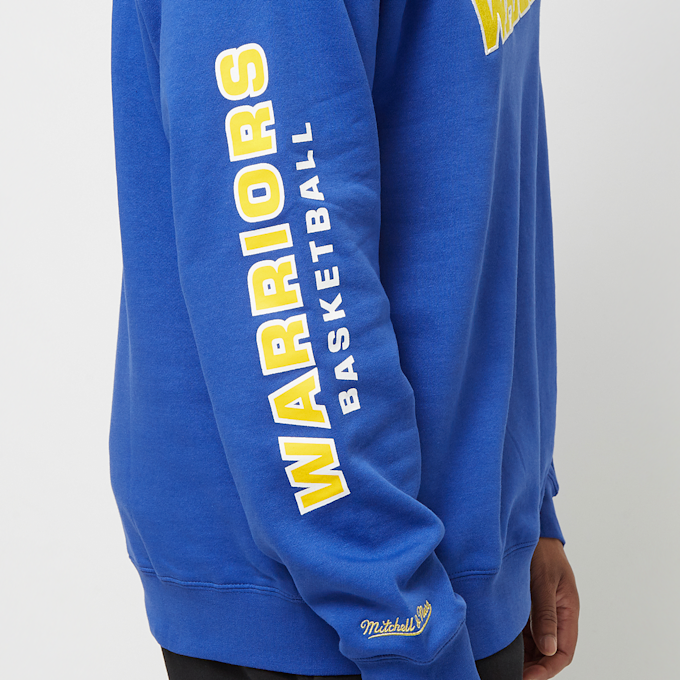 Mitchell & Ness NBA There And Back Fleece Crew Golden State Warriors bleu 24606 5