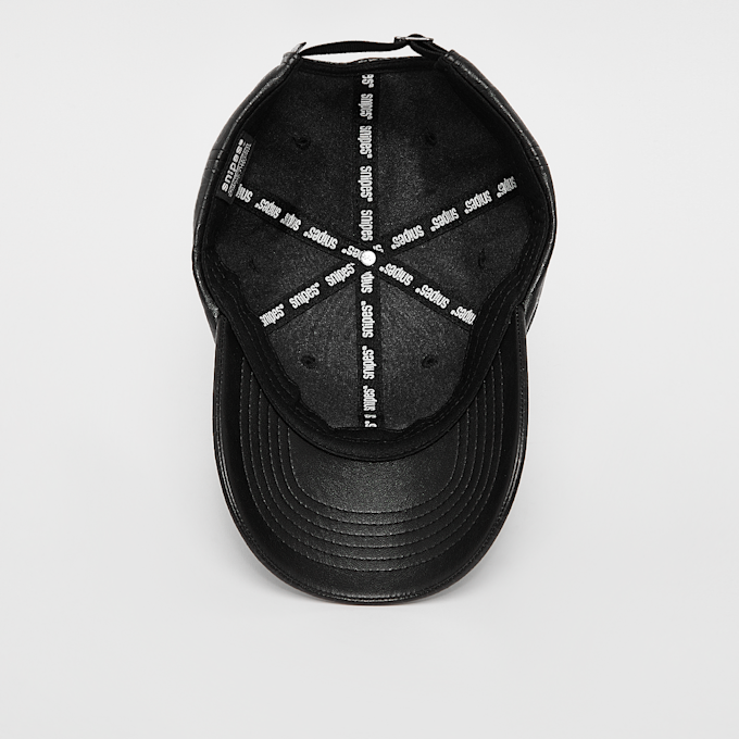 SNIPES Printed Fake Leather Pattern Baseball Cap czarny 24616 3
