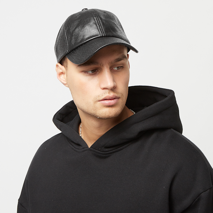 SNIPES Printed Fake Leather Pattern Baseball Cap czarny 24616 5