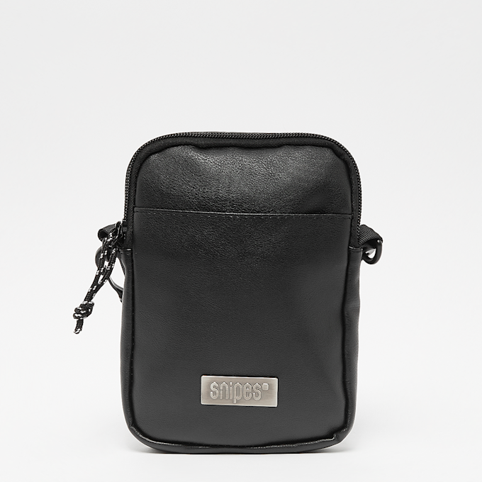 SNIPES Metal Badge Basic Logo Fake Leather Mobile Bag grijs 24618 1
