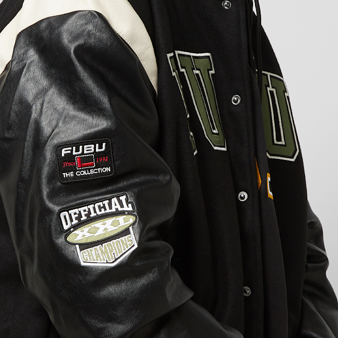 FUBU College Varsity Jacket negro 24626 5