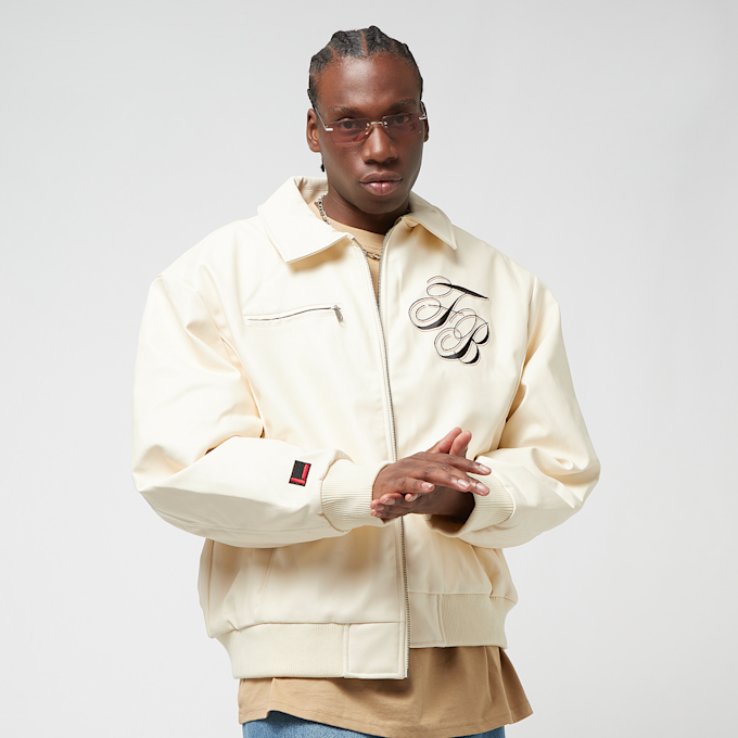 FUBU Initials Leather Coach Jacket nero 24627 1