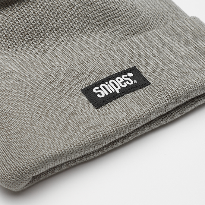 SNIPES Woven Label Basic Logo Beanie Grau 24628 3