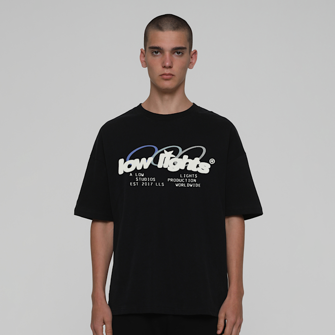 Low Lights Studios Arctic Ring Logo Tee noir 24671 1