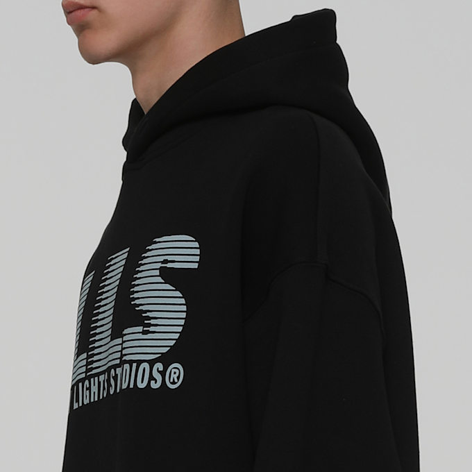 Low Lights Studios Lines Hoodie czarny 24683 3
