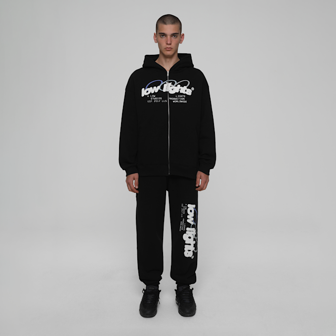 Low Lights Studios Arctic Ring Logo Zip-Hoodie noir 24691 4