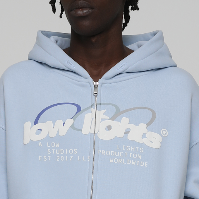Low Lights Studios Arctic Ring Logo Zip-Hoodie blau 24692 3