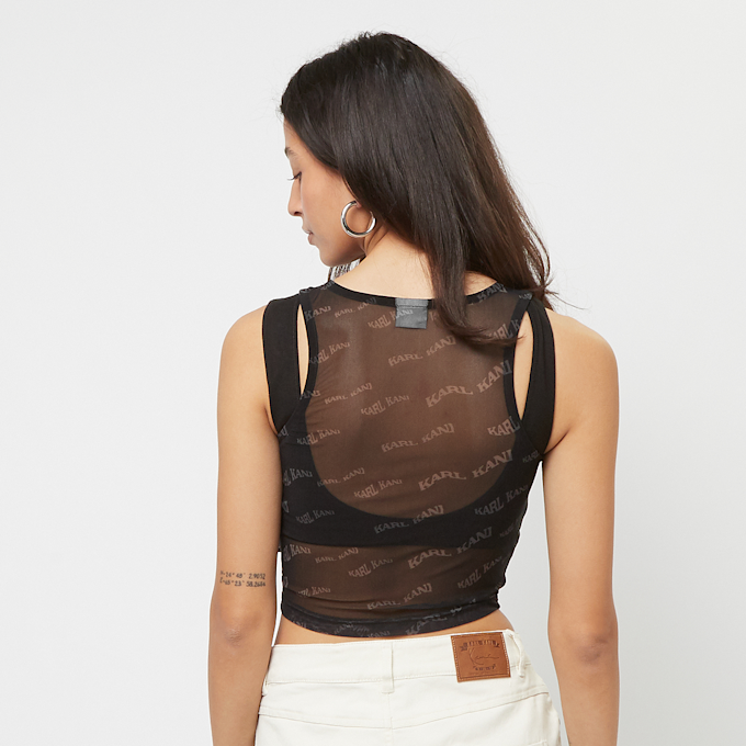 Karl Kani Chest Signature Gathering Mesh Top zwart 24699 2