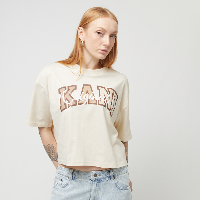 Karl Kani Serif Originator Crop Tee beige 24701 1