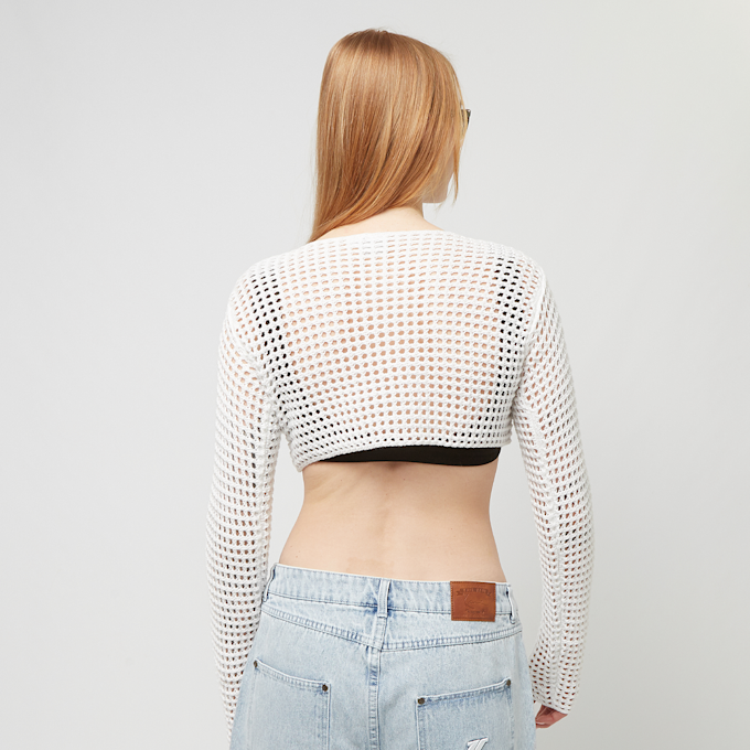 Karl Kani Retro Crochet Crop Longsleeve weiß 24716 2