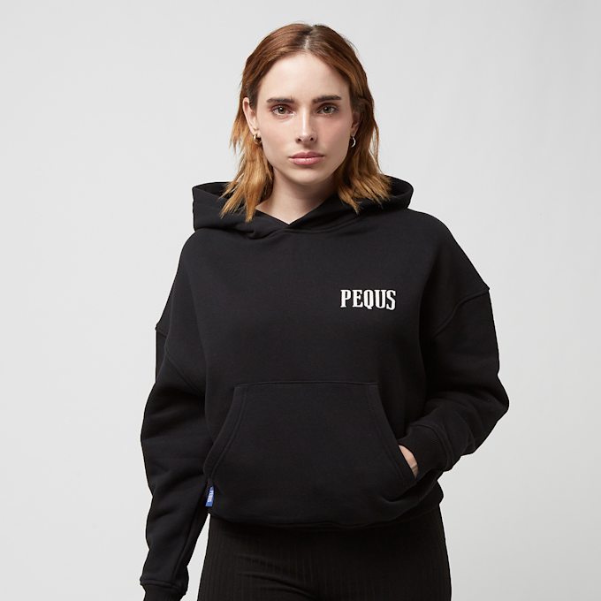 PEQUS Cropped Pink Island of Heartbreaks Hoodie nero 24720 2