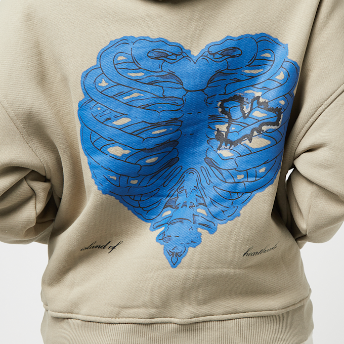 PEQUS Cropped Island of Heartbreaks Hoodie szary 24721 4