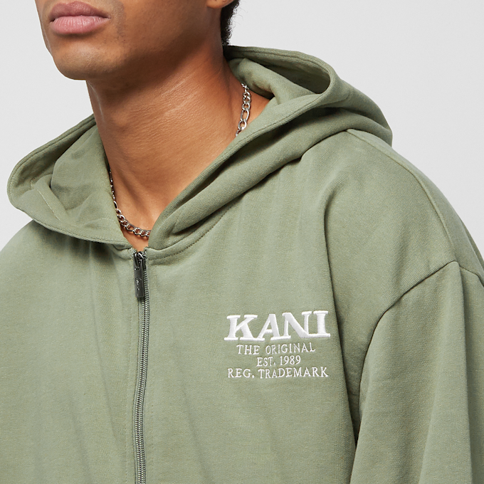 Karl Kani Chest Retro Oversized Zip Hoodie verde 24796 3
