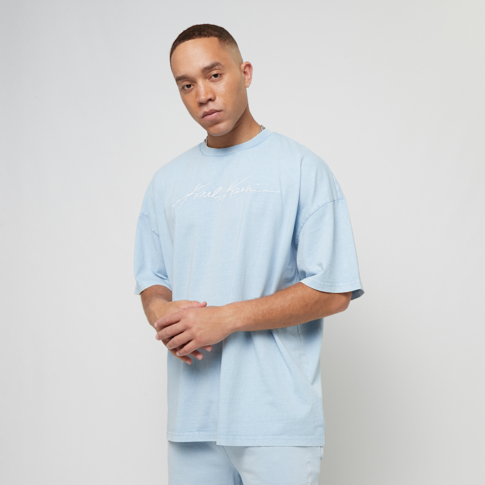 Karl Kani Uomo Serif Originator Tee - T-Shirt Classica In Cotone Morbido, Girocollo, Colore Nero - KM242-001-1