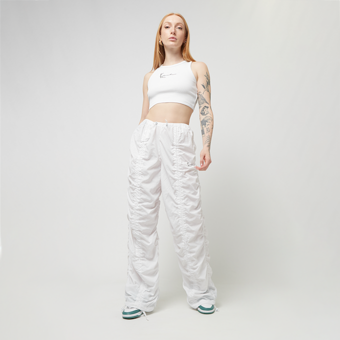 Karl Kani Small Signature Gathering Parachute Pants branco 24939 5