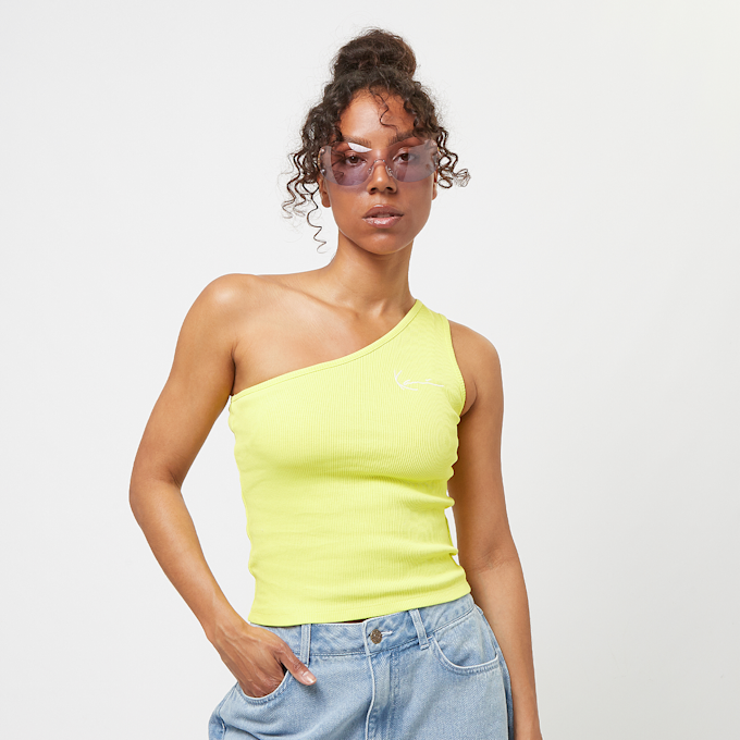 Karl Kani Chest Signature Essential Asymmetric Rib Top jaune 25036 1