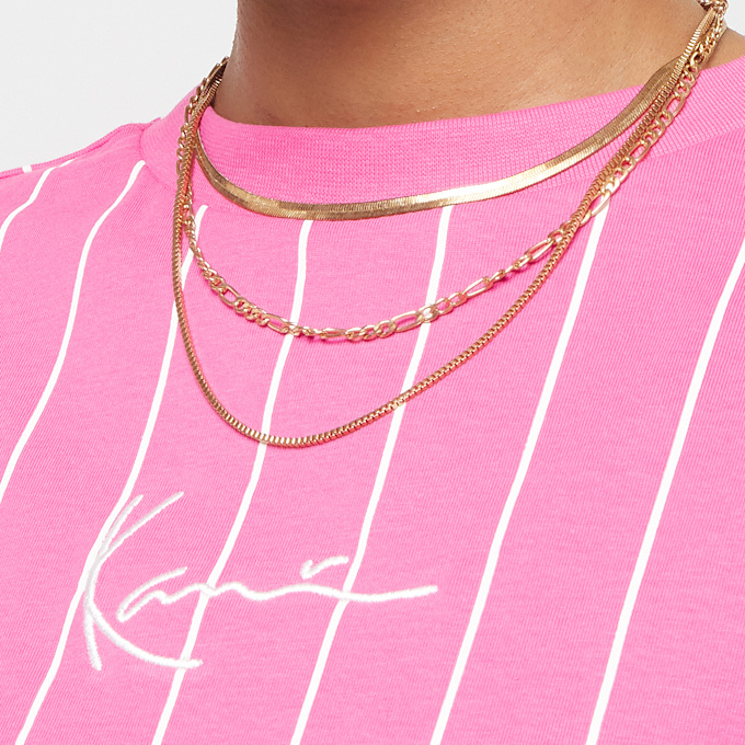 Karl Kani Small Signature Essential Pinstripe Oversized Tee rosa 25037 3