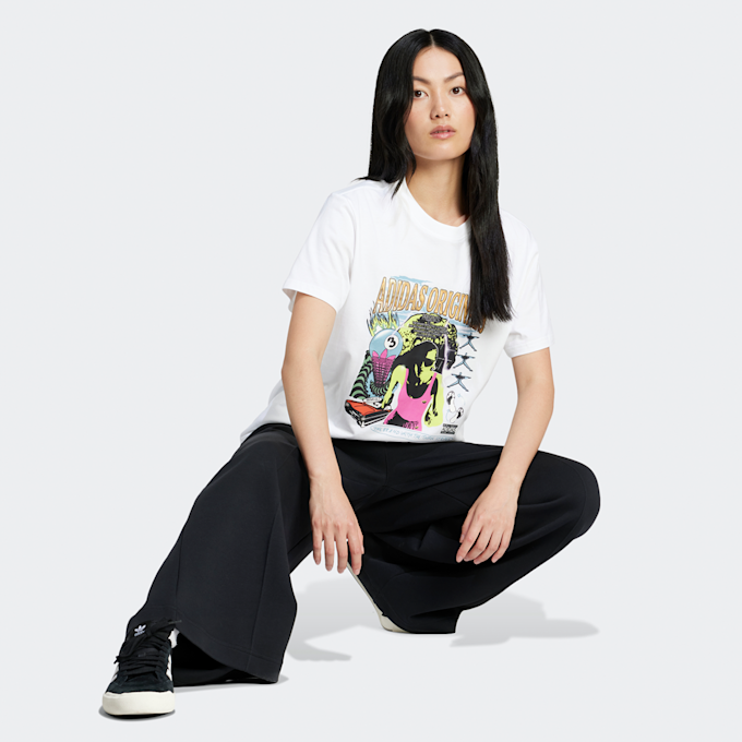 adidas Originals Music Graphic T-Shirt blanco 25041 5