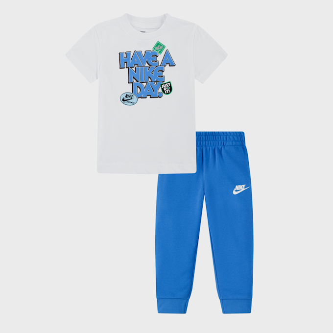 Nike Sportswear Short Sleeve Tee Fleece Pants Set (2 Piece) blau 25325 1
