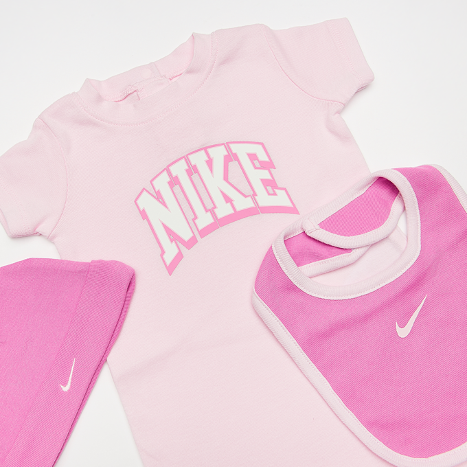 Nike Romper, Hat, Bib Set (3 Piece) rosa  25344 4