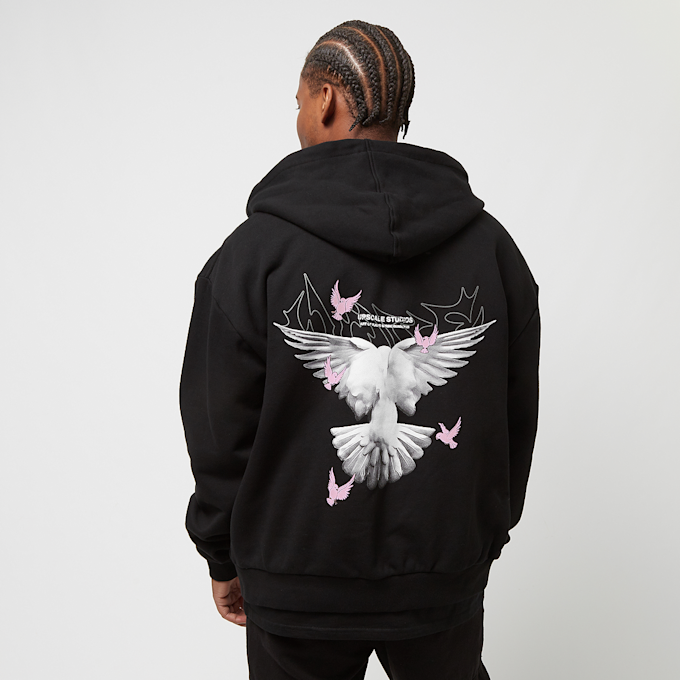 Upscale by Mister Tee Doves Oversize Zip Hoodie crna 25390 1