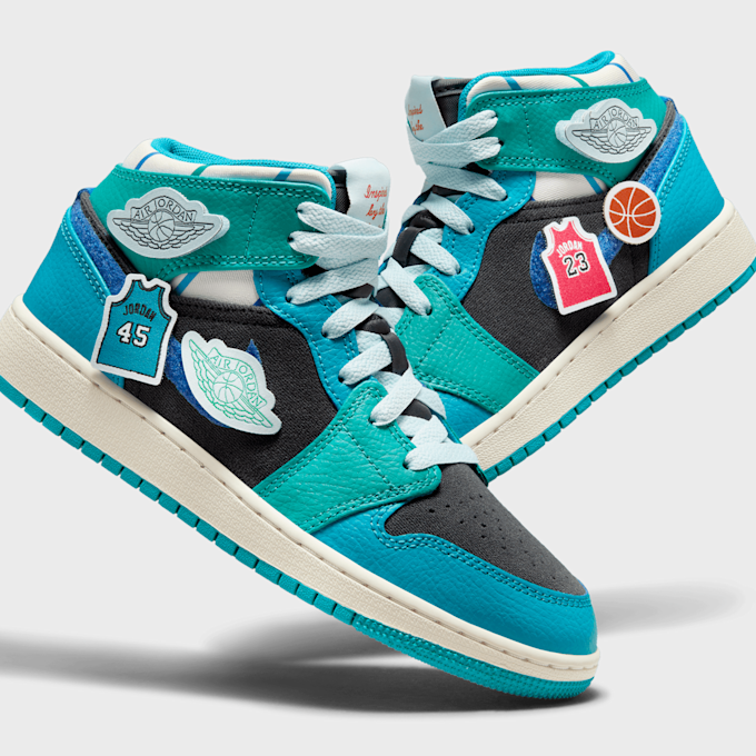 Jordan Air Jordan 1 Mid SS (GS) blau 25403 8