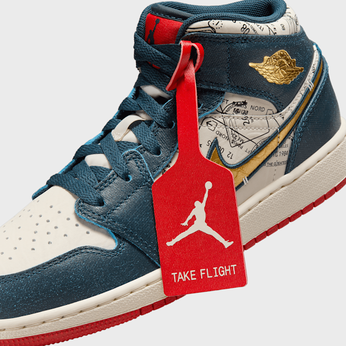 Jordan Air Jordan 1 Mid SE (GS) preto 25404 9