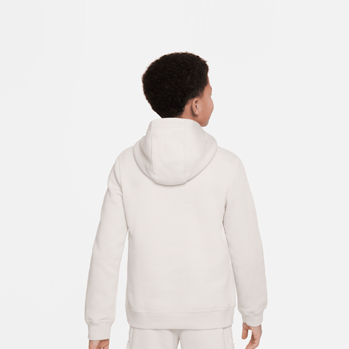 Nike   Sportswear Air Fleece Basketball Pullover Hoodie beige 25485 2