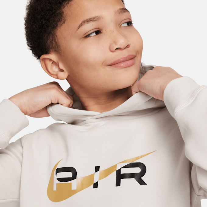 Nike   Sportswear Air Fleece Basketball Pullover Hoodie beige 25485 3