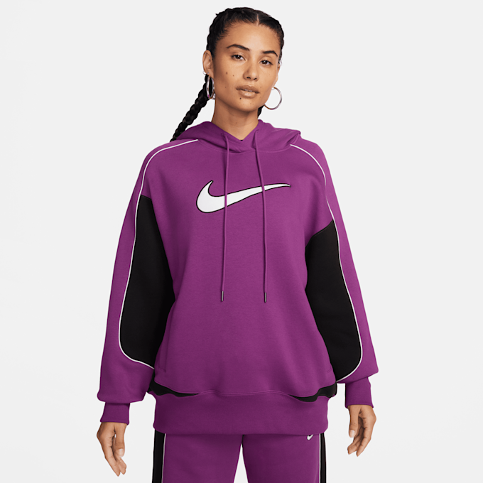 Nike Sportswear Oversize Fleece Hoodie fioletowy 28180 1
