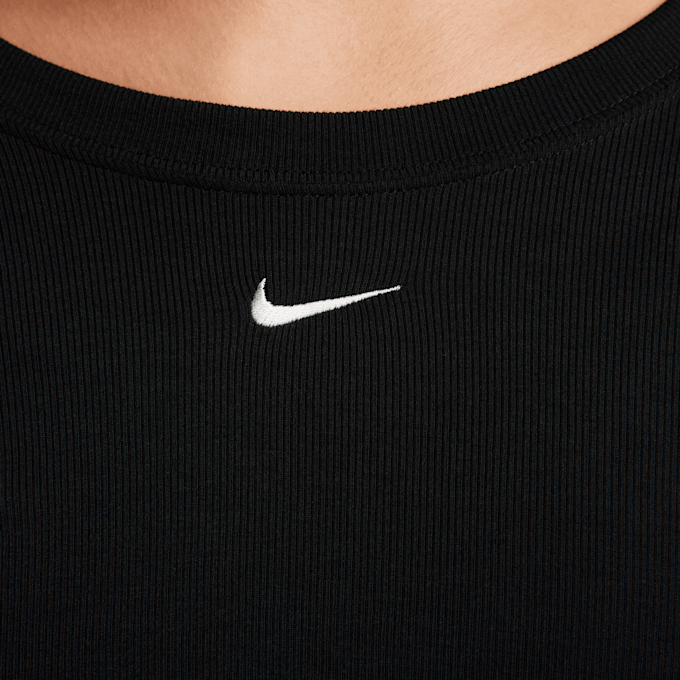 Nike   Sportswear Chill Knits Mini-Ribbed Long Sleeve Top noir 28241 4
